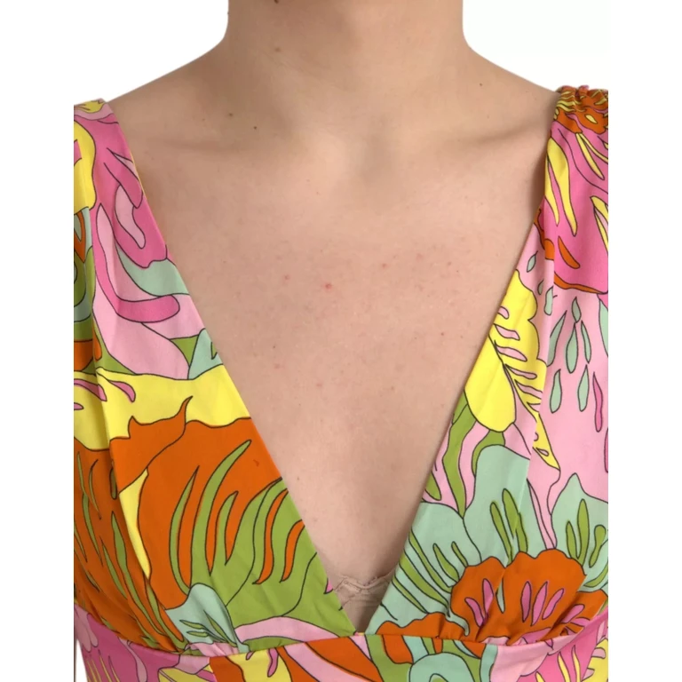Dolce & Gabbana Multicolor Floral Silk Flared Mini Dress - Women