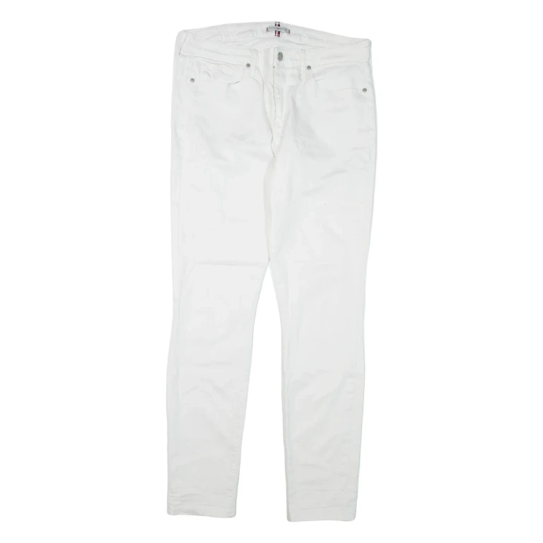 TOMMY HILFIGER Womens Jeans White Regular Skinny W30 L31