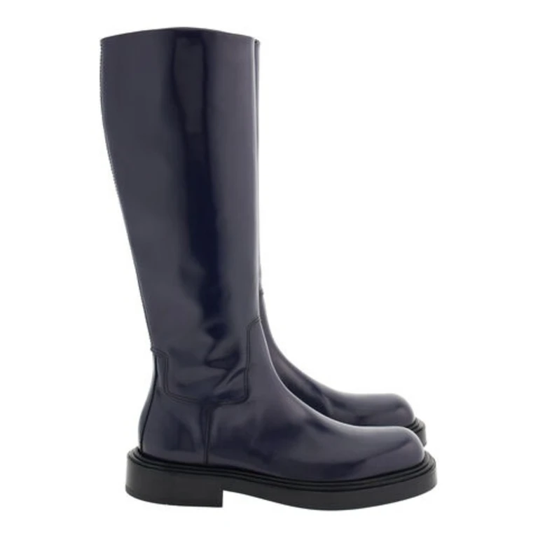 Ferragamo Fontana Leather High Boots