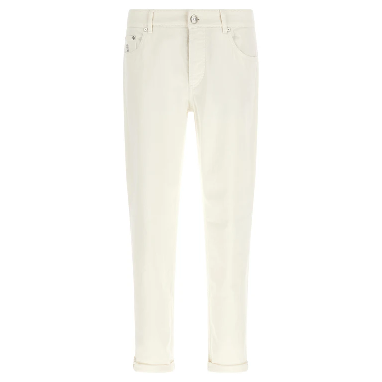 Brunello Cucinelli White Cotton Jeans Denim Clothing - Men