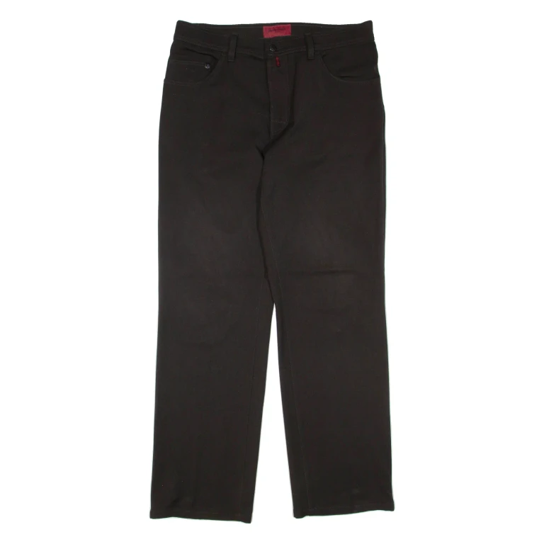 PIERRE CARDIN Mens Trousers Brown Regular Straight W36 L33