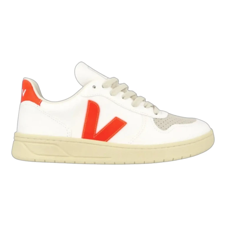 V-10 Women Sneakers White/Orange Fluo