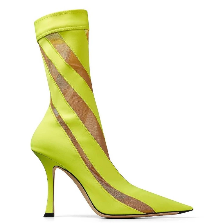 X Mugler 100 Spiral Sock Ankle Boots
