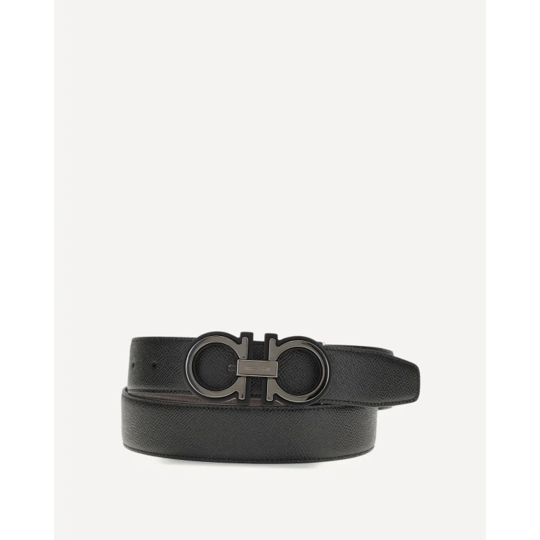 FERRAGAMO Reversible and adjustable Gancini Belt Male 90