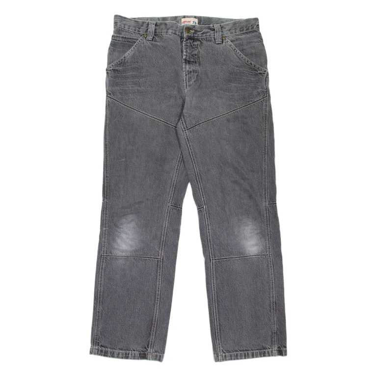 JEAXXS Mens Jeans Grey Regular Straight W36 L32