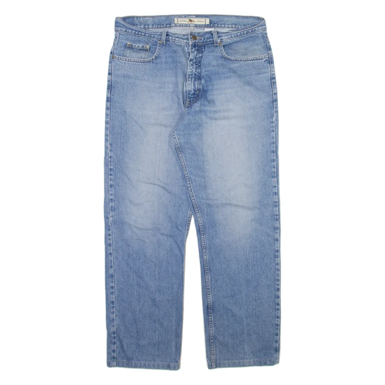 GO WEST Mens Jeans Blue Regular Straight W34 L29