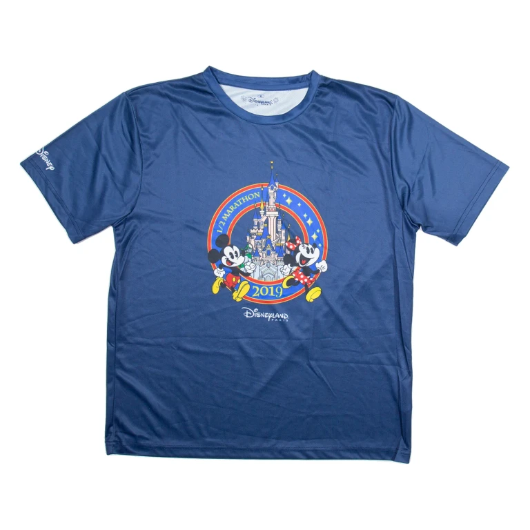 DISNEYLAND PARIS 1/2 Marathon 2019 Womens T-Shirt Blue XL