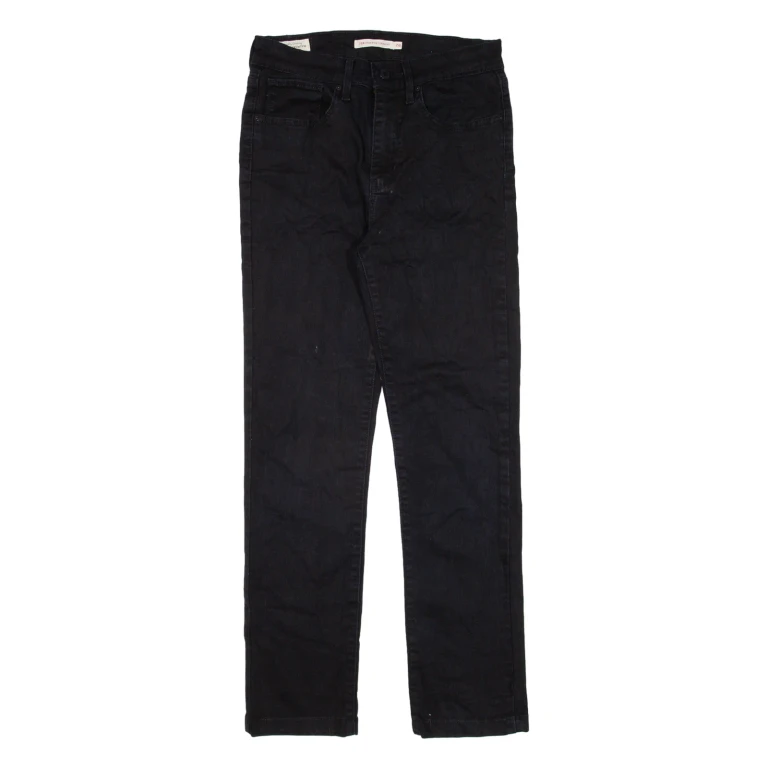 LEVI'S 724 HIgh Rise Womens Jeans Black Slim Straight W28 L26