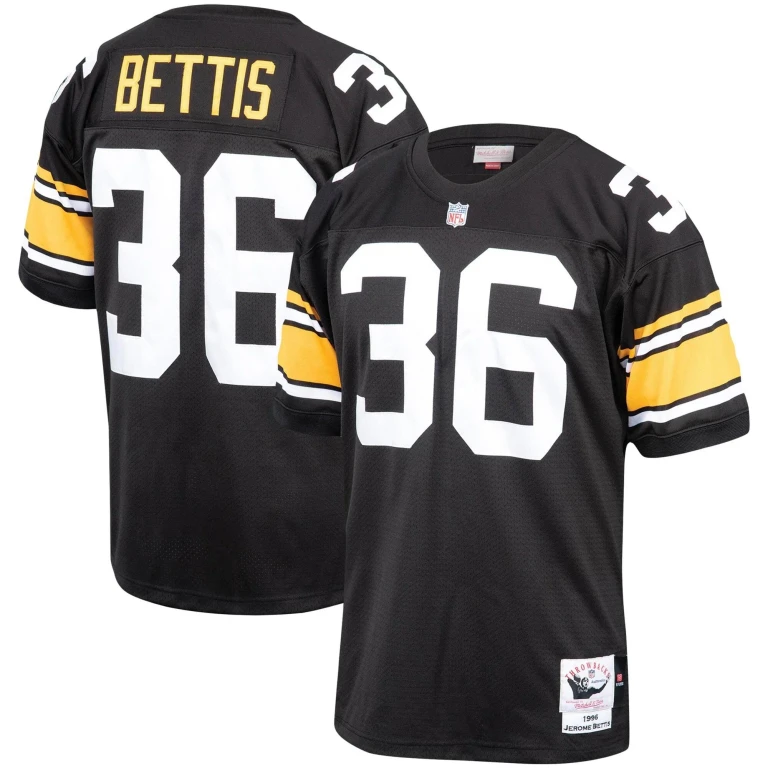 Men's NFL Authentic Jersey Pittsburgh Steelers 96 Jerome Bettis