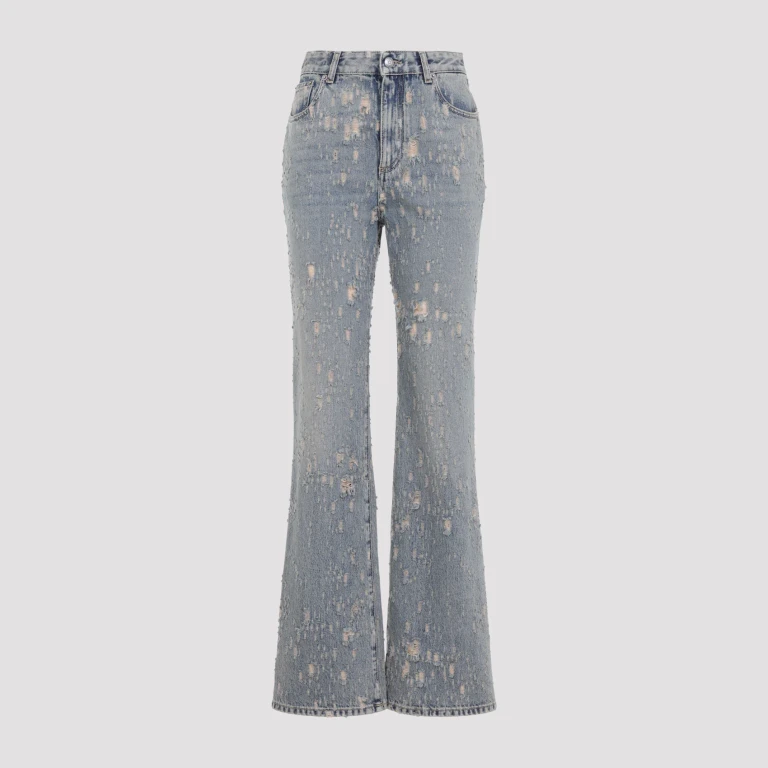 Alexander McQueen Distressed Flared Jeans