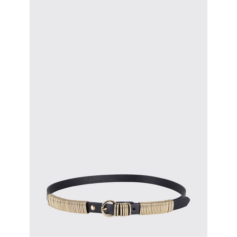 Adjustable Smooth Leather Belt with Buckle (FTI24CT06ORO)