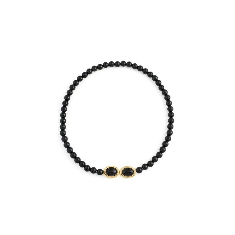 Luv Aj The Midnight Mesa Beaded Necklace Gold One Size
