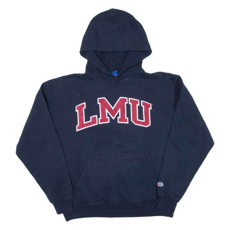 CHAMPION Mens Blue Hoodie USA L