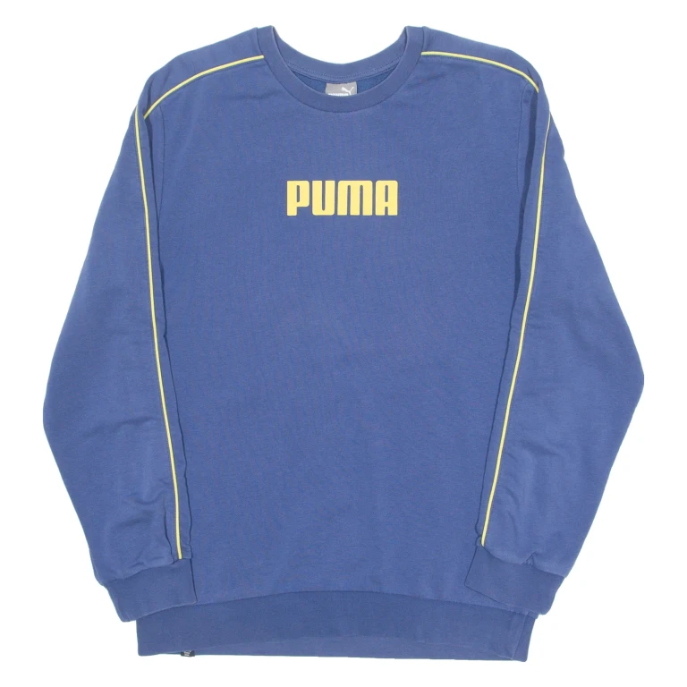 PUMA Mens Sweatshirt Blue Crew Neck S