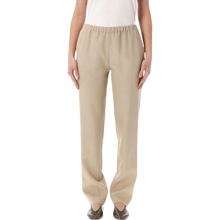 LOULOU DE SAISON Pants Woman color Beige (SCOTBEIGE)