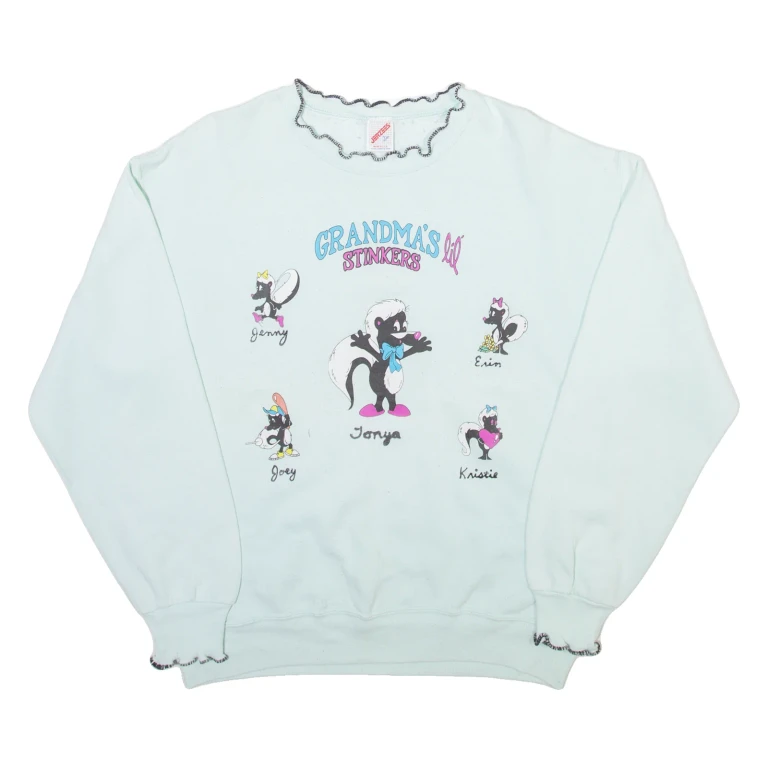 JERZEES Womens Sweatshirt Blue L