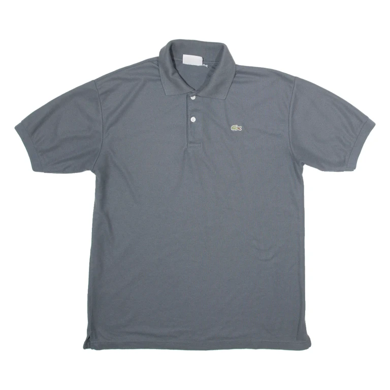 LACOSTE CHEMISE Womens Polo Shirt Grey 90s L