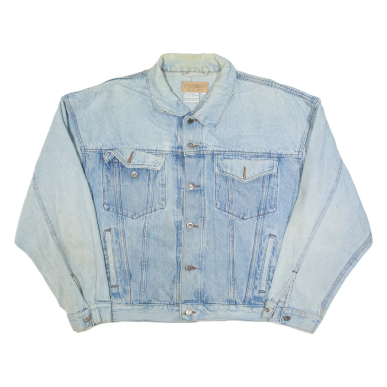 WRANGLER Hero Mens Denim Jacket Blue 90s L