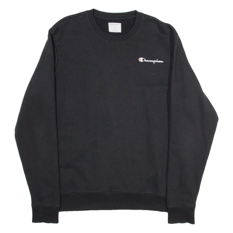 CHAMPION Womens Sweatshirt Black L
