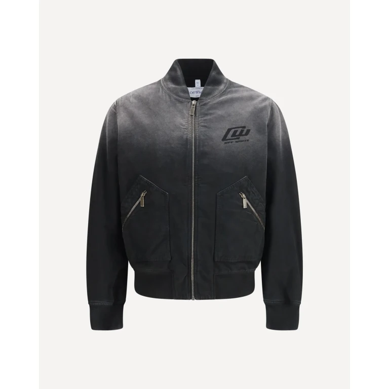 Off-White Bomberjacke aus gewaschenem Denim