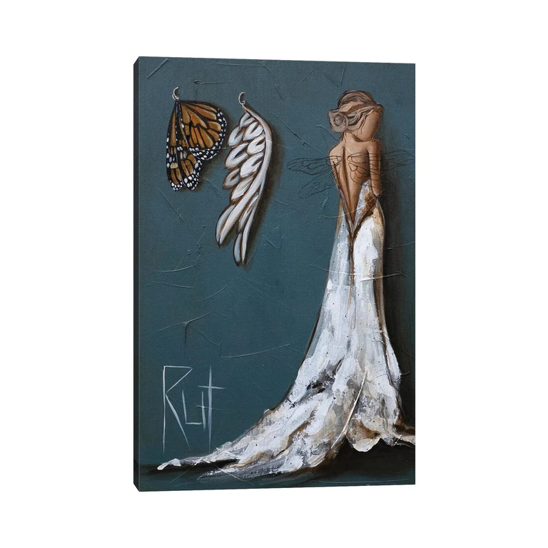 Butterfly And Angel Wings by Ruth's Angels - Canvas Gallery Wrap