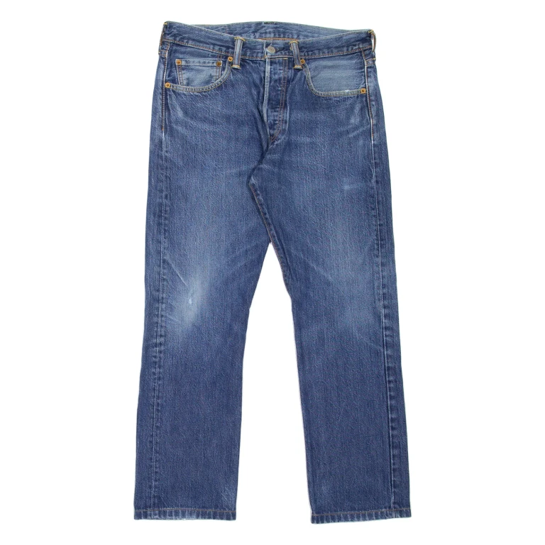 LEVI'S 501 Jeans Mens Blue Regular Straight Stone Wash W31 L27