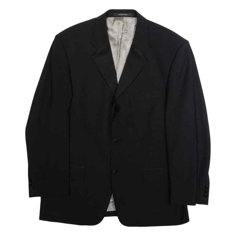BALMAIN Mens Blazer Jacket Black L
