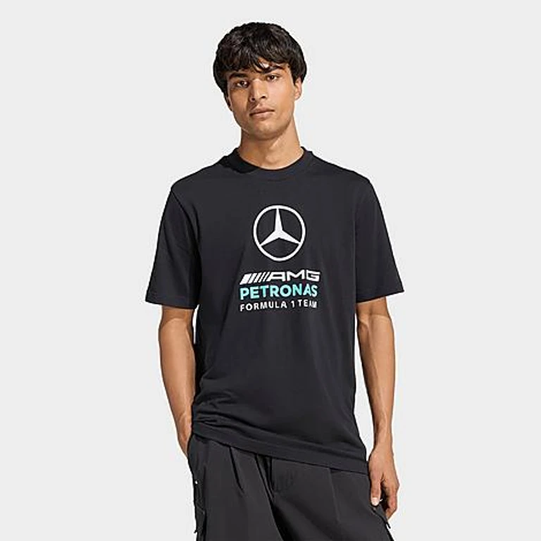 Men's Mercedes-AMG Petronas F1 Team DNA Graphic T-Shirt in Black/Semi Mint Rush Size: XS