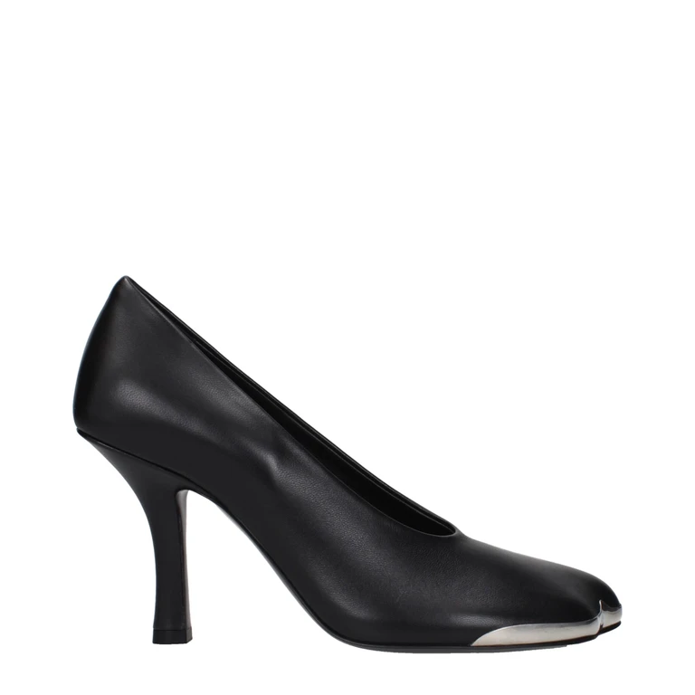 Burberry Black Leather High Heel Pumps - Women