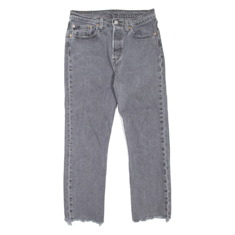 LEVI'S 501 Jeans Womens Grey Regular Straight W27 L26