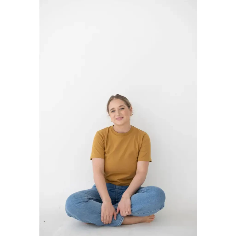 The Mom Tee in Almond