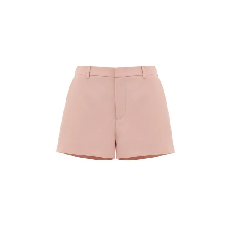Pink Wool Shorts - Women