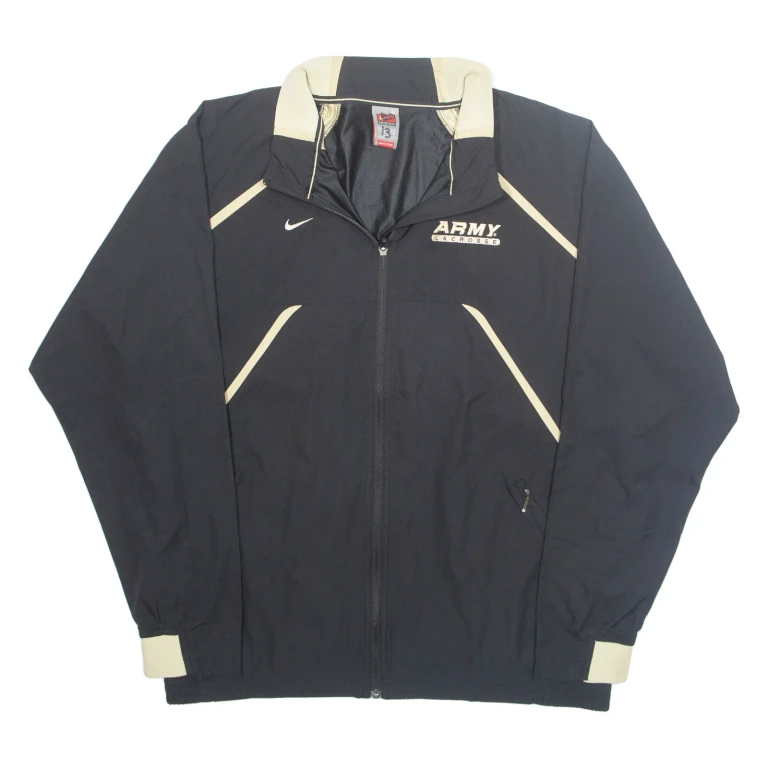 NIKE Army Lacrosse Mesh Lined Mens Track Jacket Black L