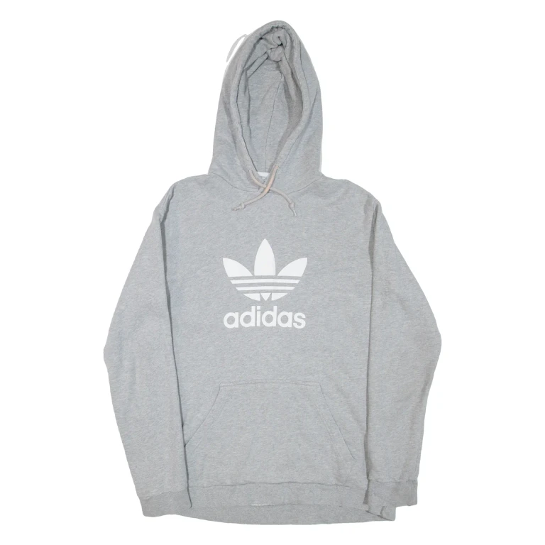 ADIDAS Mens Grey Hoodie M