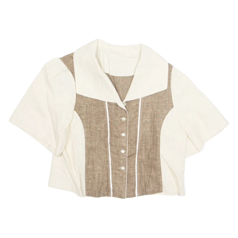 Womens Blouse Brown V-Neck M