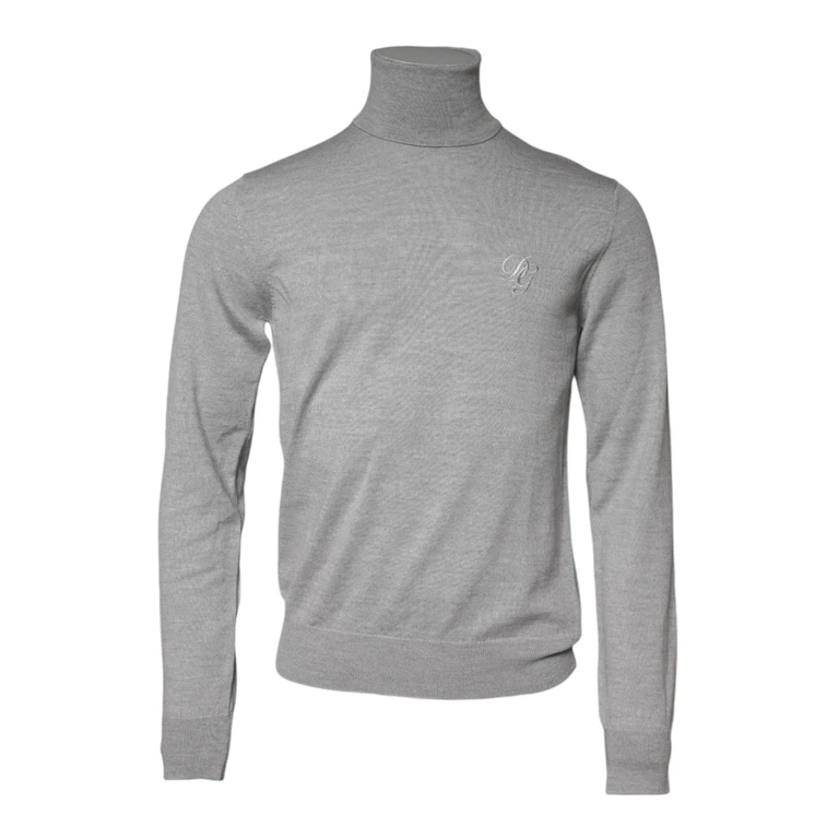Dolce & Gabbana Gray Wool Knitted Men Pullover Sweater Virgin Clothing - Men