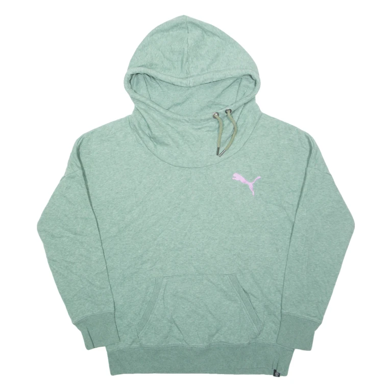 PUMA Womens Green Hoodie UK 14