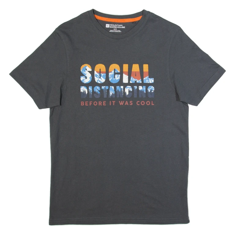 MOUNTAIN WAREHOUSE Mens T-Shirt Grey XS