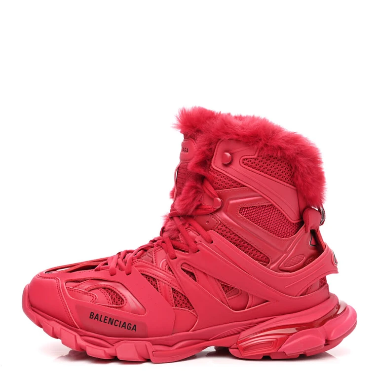 Balenciaga Track Hike Boots in Burgundy