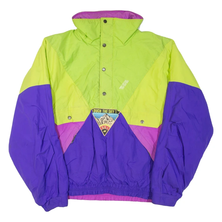 Womens Jacket Green Colourblock L