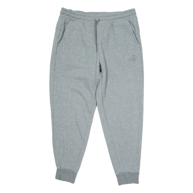 PUMA Mens Joggers Grey Tapered XL W34 L28