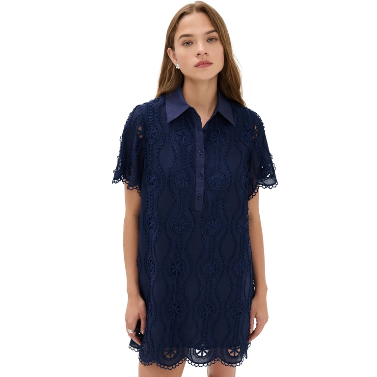 English Factory Navy Mini Dress Navy S