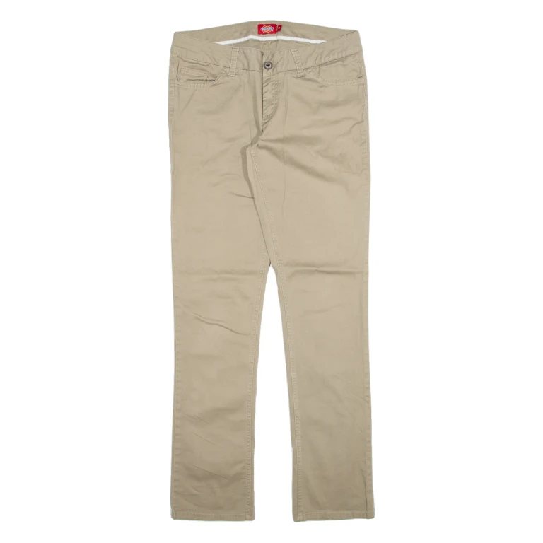 DICKIES Womens Trousers Green Slim Straight W30 L31