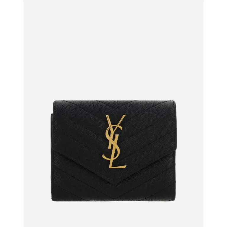 SAINT LAURENT Cassandre Matelassé Wallet Female UNI