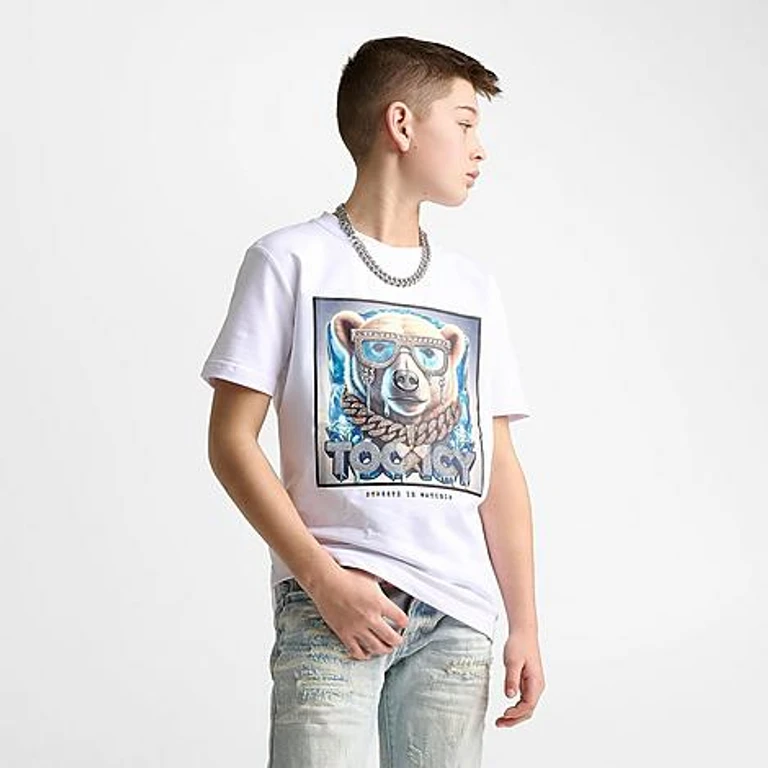 Big Kids Too Icy T-Shirt in White Size: Small