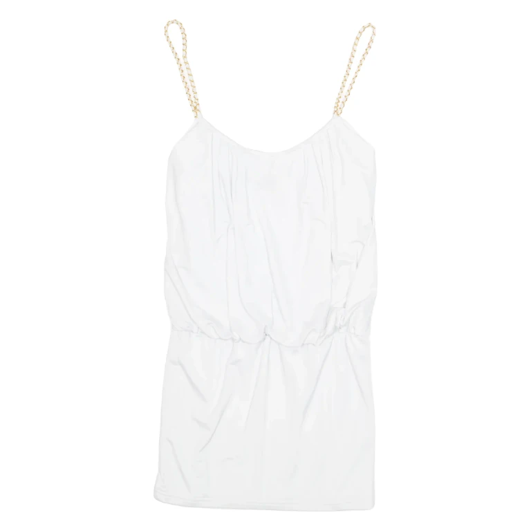 AMAZING NIGHT Womens Top White Sleeveless XS