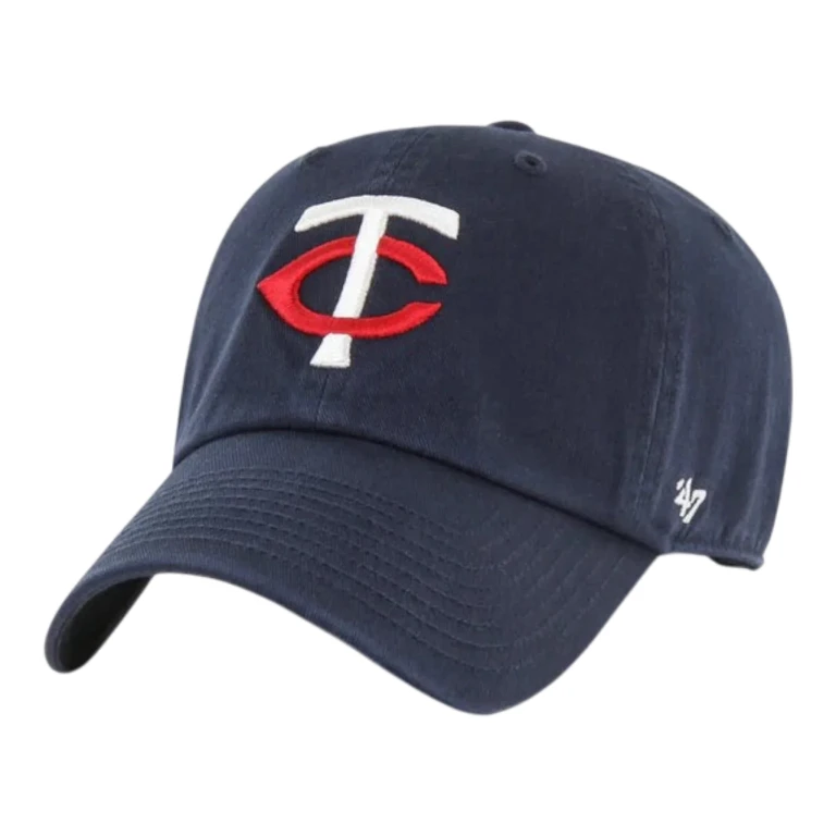 Clean Up Minnesota Twins Strapback Hat - Navy Adjustable Cap