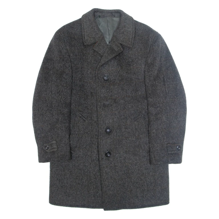 Womens Overcoat Jacket Brown Wool M