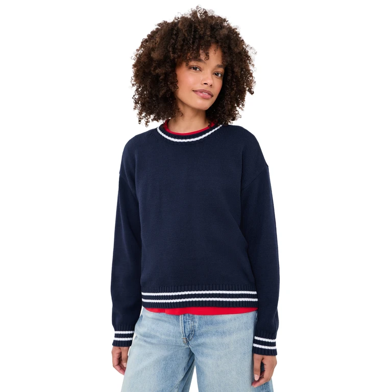 Splendid Cherry On Top Sweater Navy/White/Cherry M