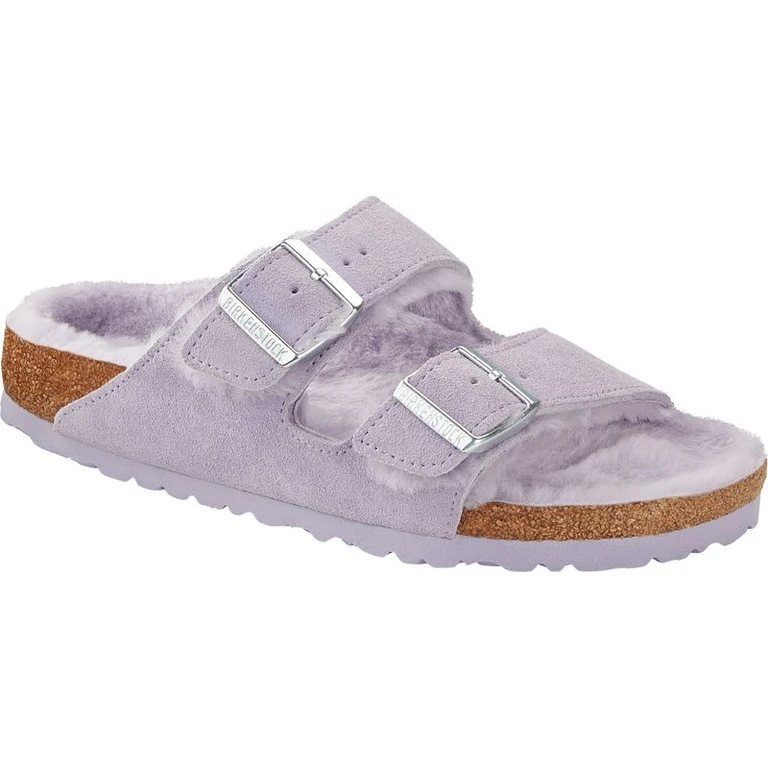 Arizona Shearling Suede Leather Purple Fog